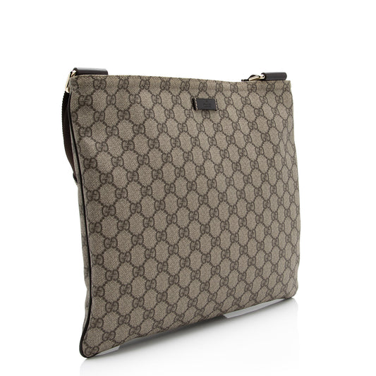 Gucci GG Supreme Classic Flat Medium Messenger Bag (SHF-23047)