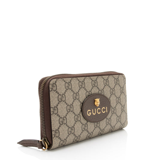 Gucci GG Supreme Neo Vintage Zip Around Wallet (SHF-MLZ3XM)