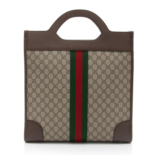 Gucci GG Supreme Ophidia Open Handle Tote