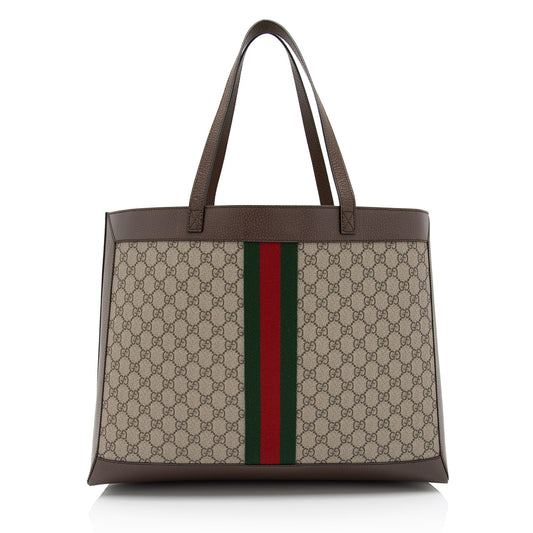 Luxury Gucci GG Supreme Ophidia Medium Soft Tote (SHF-YgqXHj)