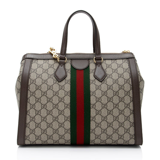 Luxury Gucci GG Supreme Ophidia Medium Top Handle Tote (SHF-VigNlG)