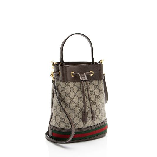 Gucci GG Supreme Ophidia Small Bucket Bag (SHF-3tXUhd)