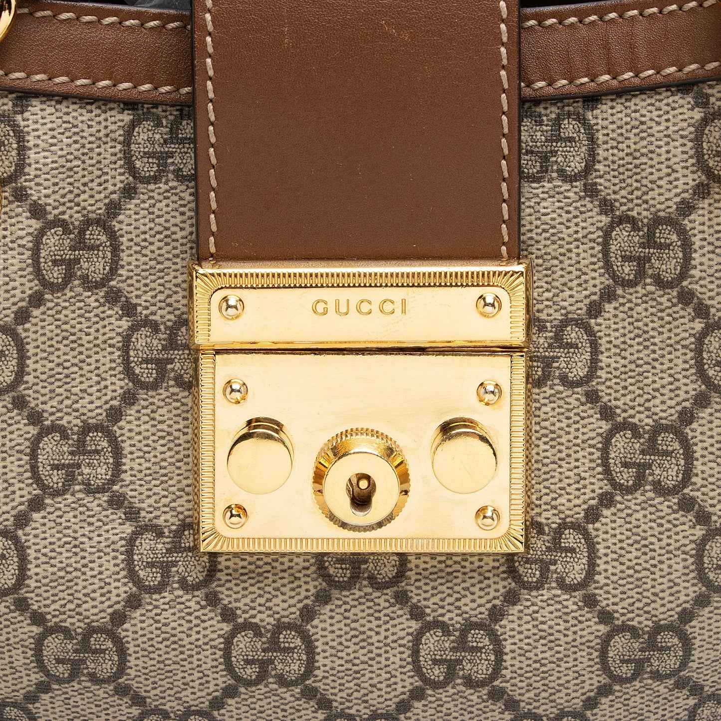 Gucci GG Supreme Padlock Chain Small Shoulder Bag (SHF-23018)