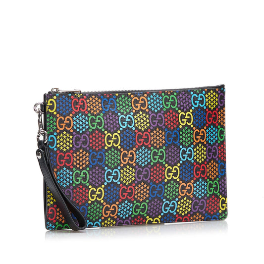 Gucci GG Supreme Psychedelic Zip Clutch (SHG-36980)