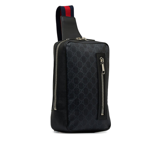 Gucci GG Supreme Soft Zip Web Sling Bag (SHG-cIWp0C)