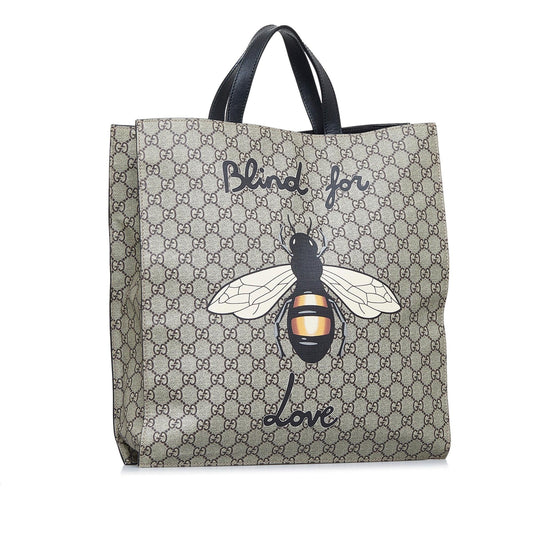 Gucci GG Supreme Web Animalier Satchel (SHG-aiiY9A)