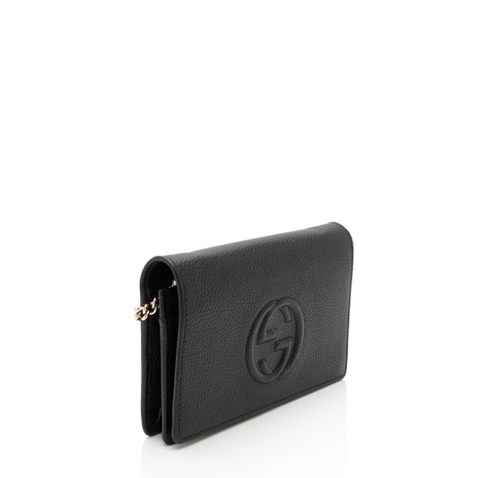 Gucci Grained Leather Soho Wallet on Chain Bag (SHF-y4vS3S)