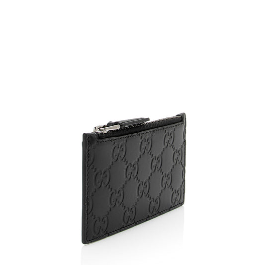 Gucci Guccissima Leather Card Holder (SHF-W7PcAP)