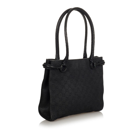 Gucci Horsebit Canvas Shoulder Bag (SHG-7Ier59)