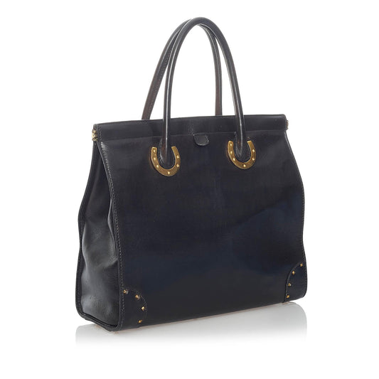 Gucci Horseshoe Leather Tote Bag (SHG-31243)