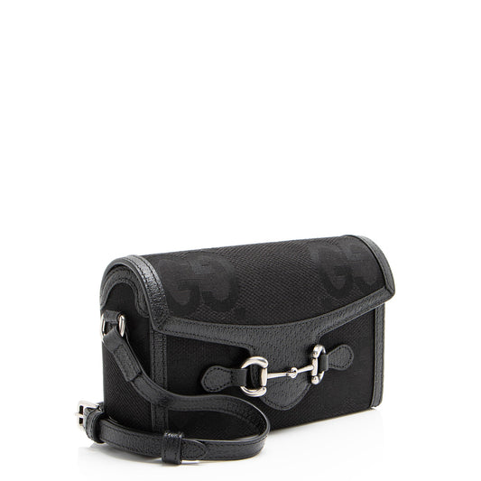 Gucci Jumbo GG Canvas Horsebit 1955 Mini Shoulder Bag