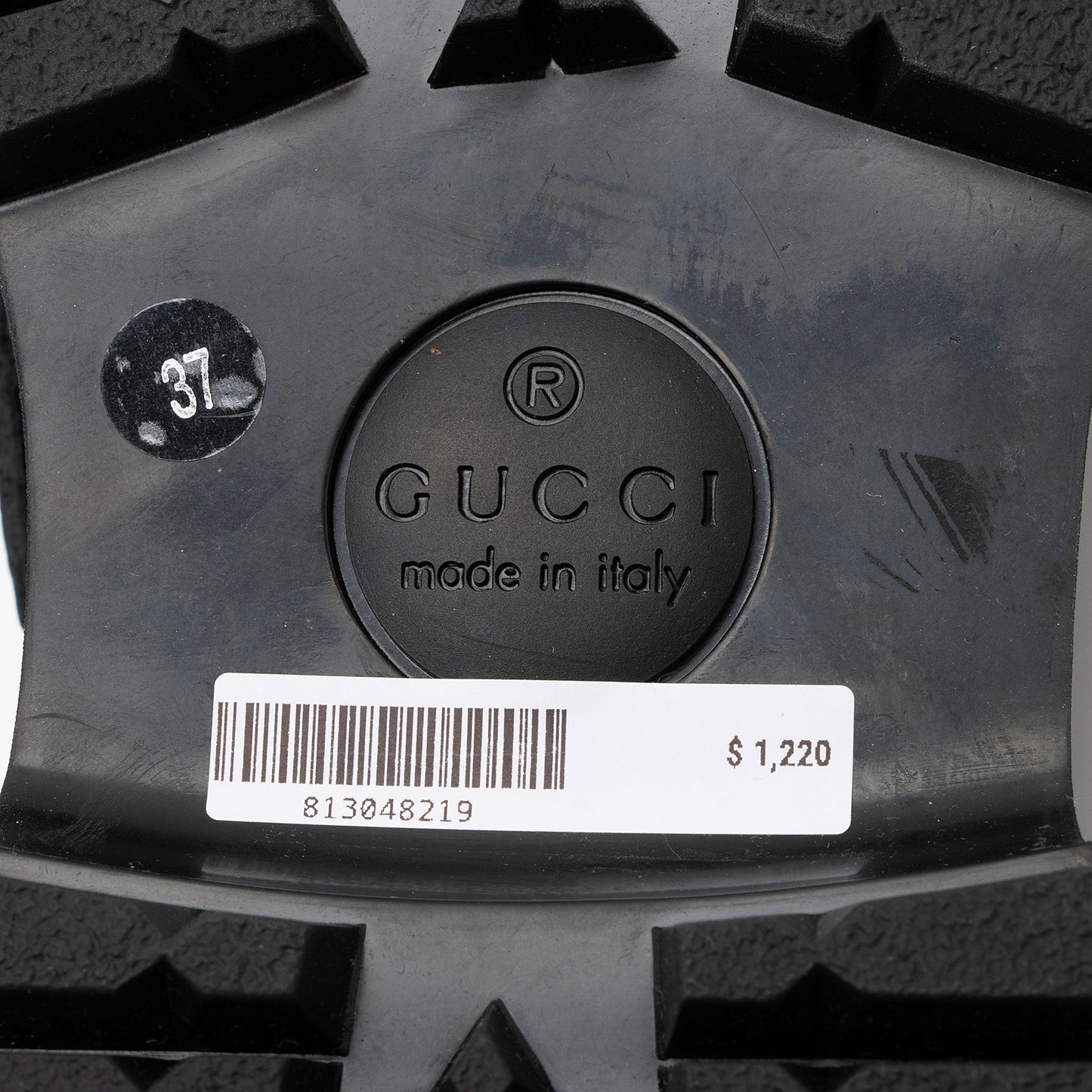 Gucci Jumbo GG Leather Horsebit Lug Sole Loafers - Size 7 / 37 (SHF-YQXZhe)