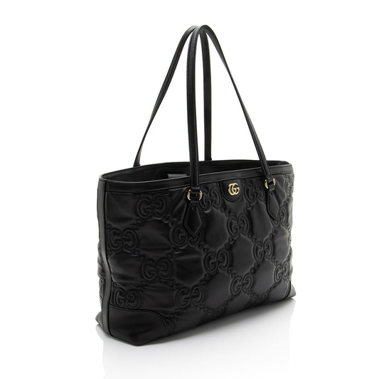 Gucci Jumbo GG Matelasse Leather Ophidia Large Shopping Tote