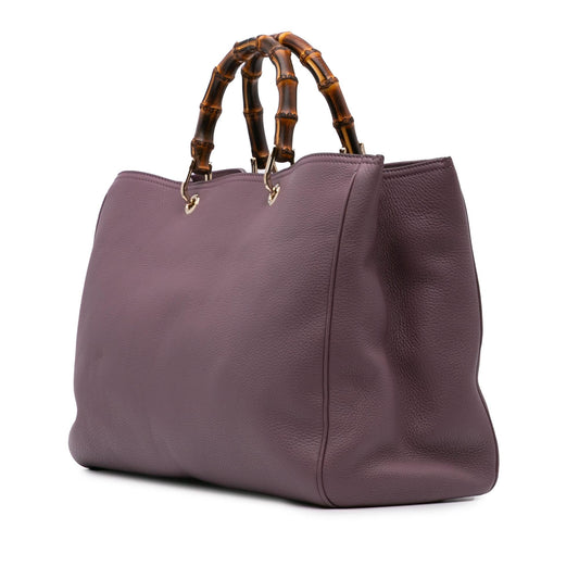 Gucci Large Calfskin Bamboo Shopper Satchel