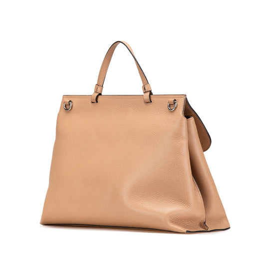 Gucci Large Leather Bamboo Daily Satchel