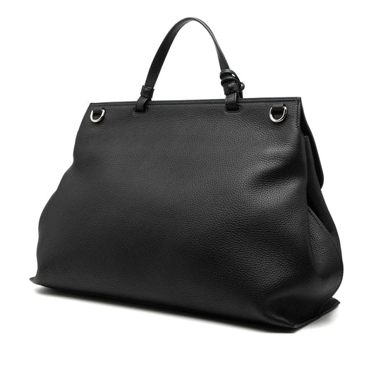 Gucci Large Leather Bamboo Daily Satchel