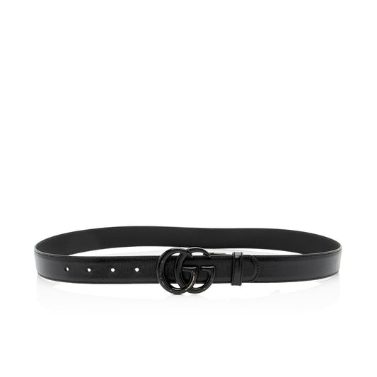 Gucci Leather GG Marmont Monochrome Belt - Size 34 / 85