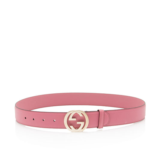 Gucci Leather Interlocking G Belt - Size 34 / 85