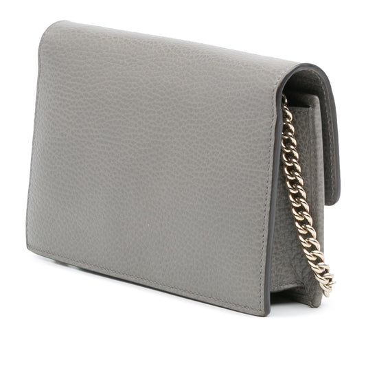 Gucci Leather Interlocking G Dollar Wallet on Chain