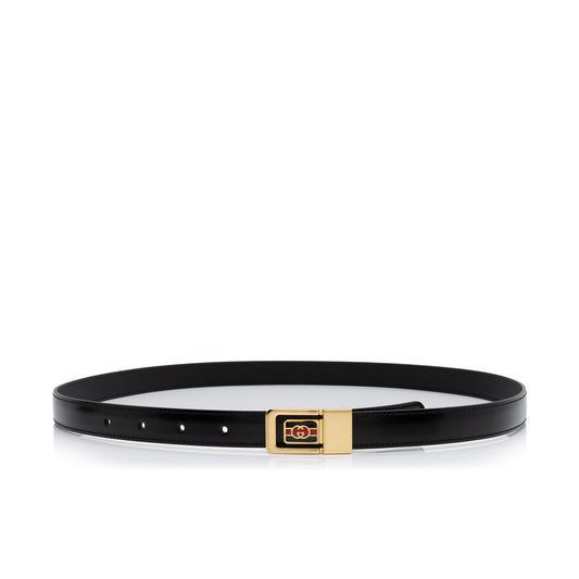 Gucci Leather Interlocking G Skinny Belt - Size 36 / 90 (SHF-0jvMlV)