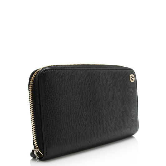 Gucci Leather Interlocking G Betty Zip Around Wallet (SHF-23831)