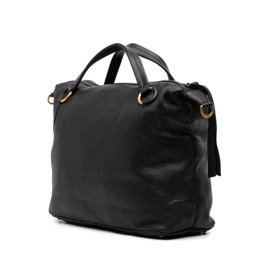 Gucci Leather Twill Satchel