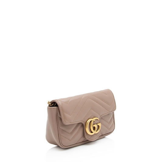 Gucci Matelasse Leather GG Marmont Super Mini Flap Bag - FINAL SALE (SHF-YgIgn9)
