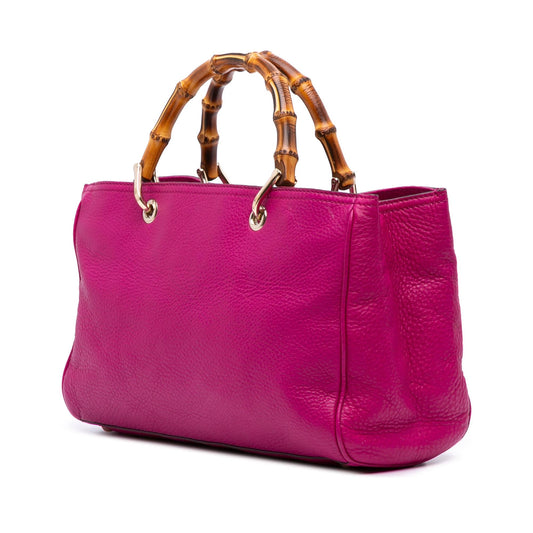 Gucci Medium Calfskin Bamboo Shopper Satchel