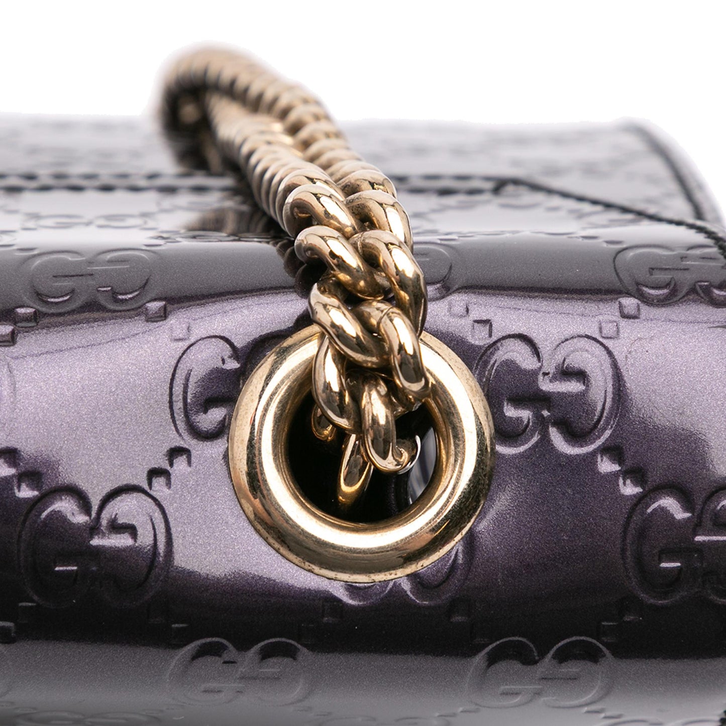 Gucci Medium Patent Guccissima Emily Shoulder Bag