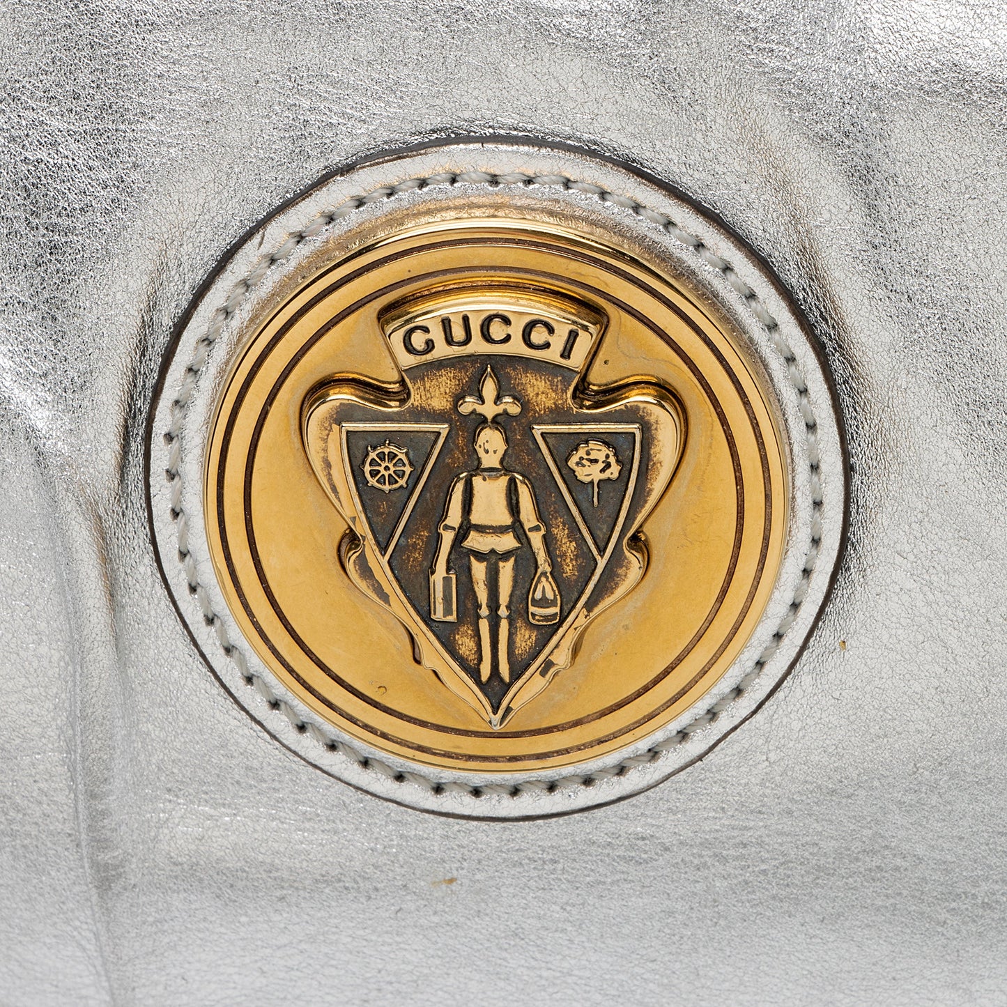 Gucci Metallic Leather Hysteria Small Clutch (SHF-hs8Ncf)