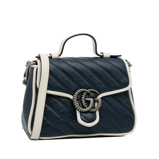 Gucci Mini GG Marmont Torchon Top Handle Bag (SHG-WZvkah)