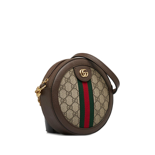 Gucci Mini GG Supreme Round Ophidia Crossbody (SHG-oKTNkt)