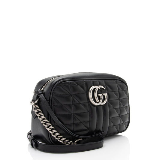 Gucci Mixed Matelasse Leather GG Marmont Aria Small Shoulder Bag
