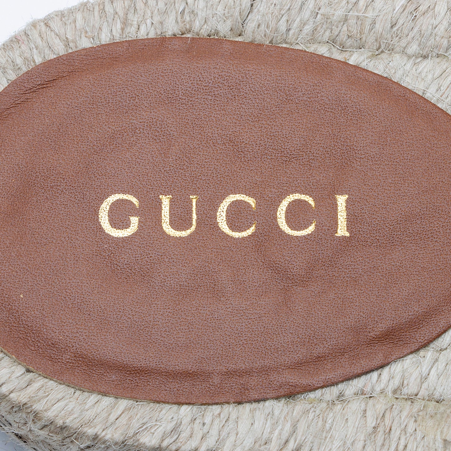 Gucci Raffia Leather Interlocking G Espadrille Slides - Size 10.5 / 40.5 (SHF-SjdNGf)