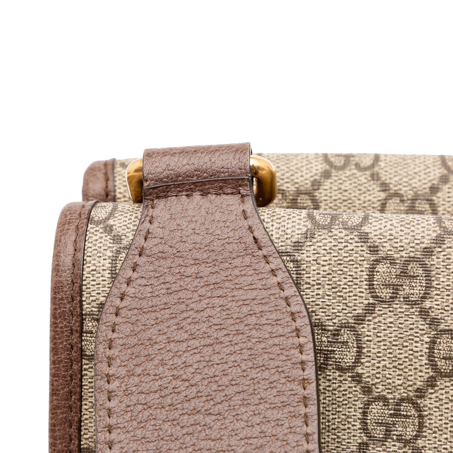 Gucci Small GG Supreme Web Neo Vintage Double Flap Messenger Bag