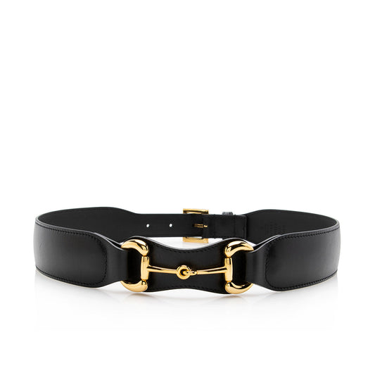 Gucci Smooth Leather Horsebit Belt - Size 30 / 75 (SHF-14990)