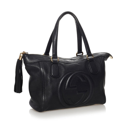 Gucci Soho Working Leather Tote Bag (SHG-32454)