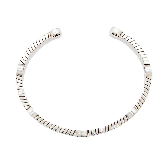 Gucci Sterling Silver Chain Interlocking G Station Cuff