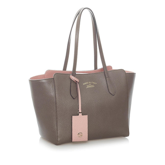Gucci Swing Leather Tote Bag (SHG-32057)