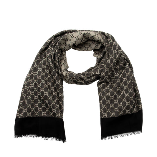 Gucci Wool Blend GG Jacquard Scarf (SHF-s1529X)
