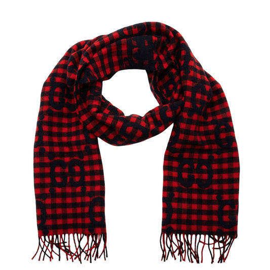 Gucci Wool Diamcheck GG Scarf