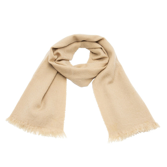 Gucci Wool Silk GG Jacquard Scarf (SHF-GtOuQZ)