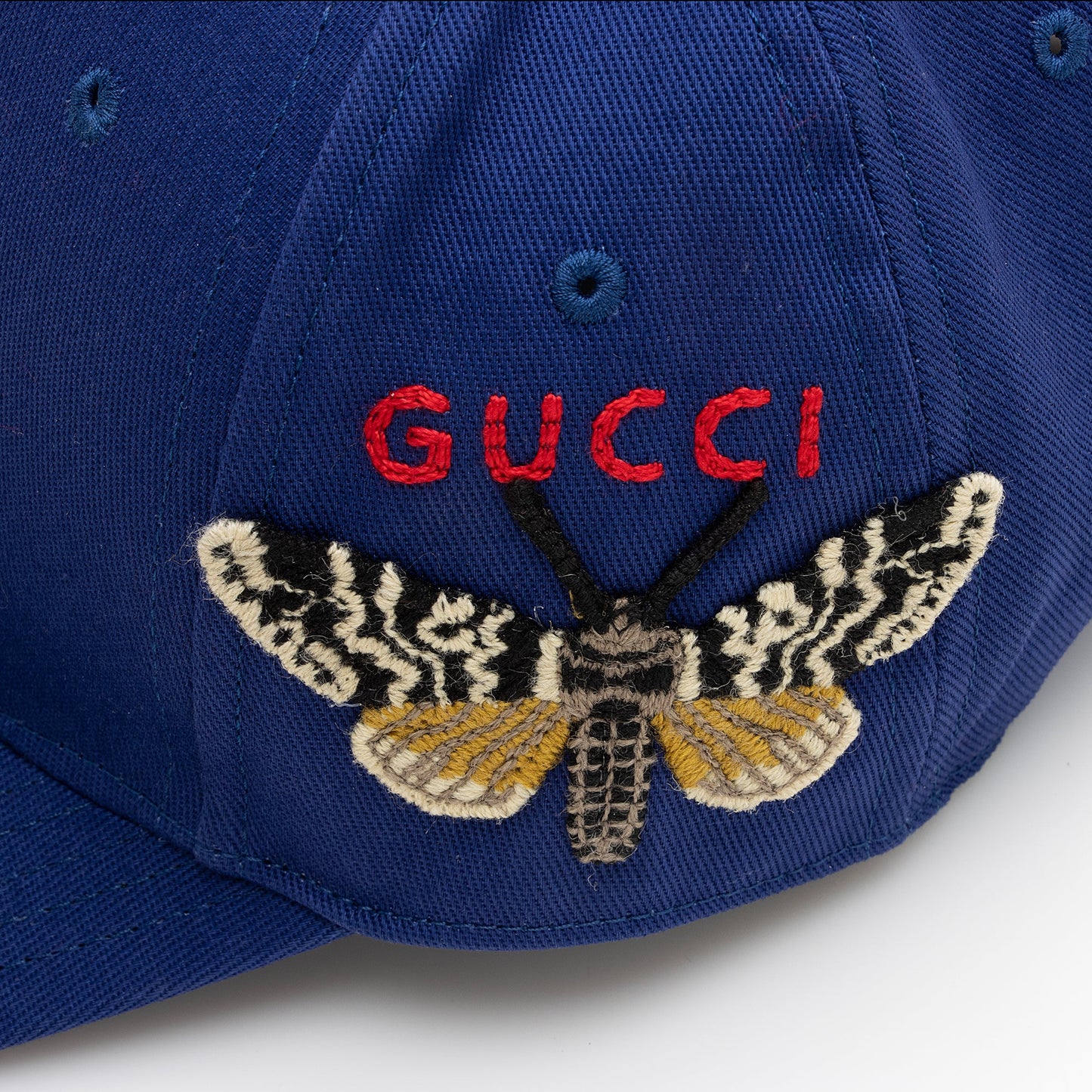 Gucci X MLB NY Yankees Cotton Embroidered Moth Baseball Hat - Size S (SHF-22430)