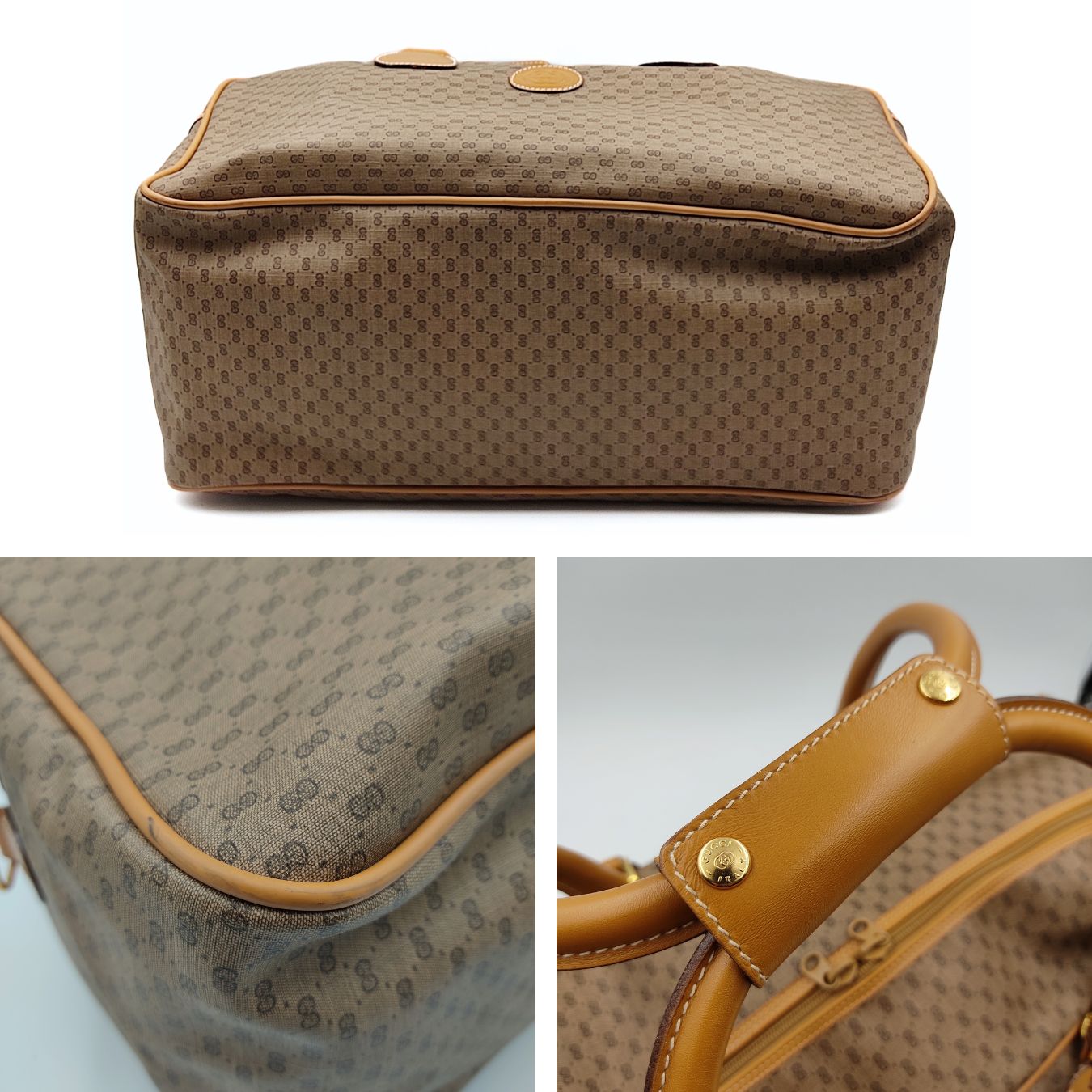 Luxury Gucci Trending 2025 Luxury Gucci Trending 2025 vintage monogram Web line travel bag - '10s