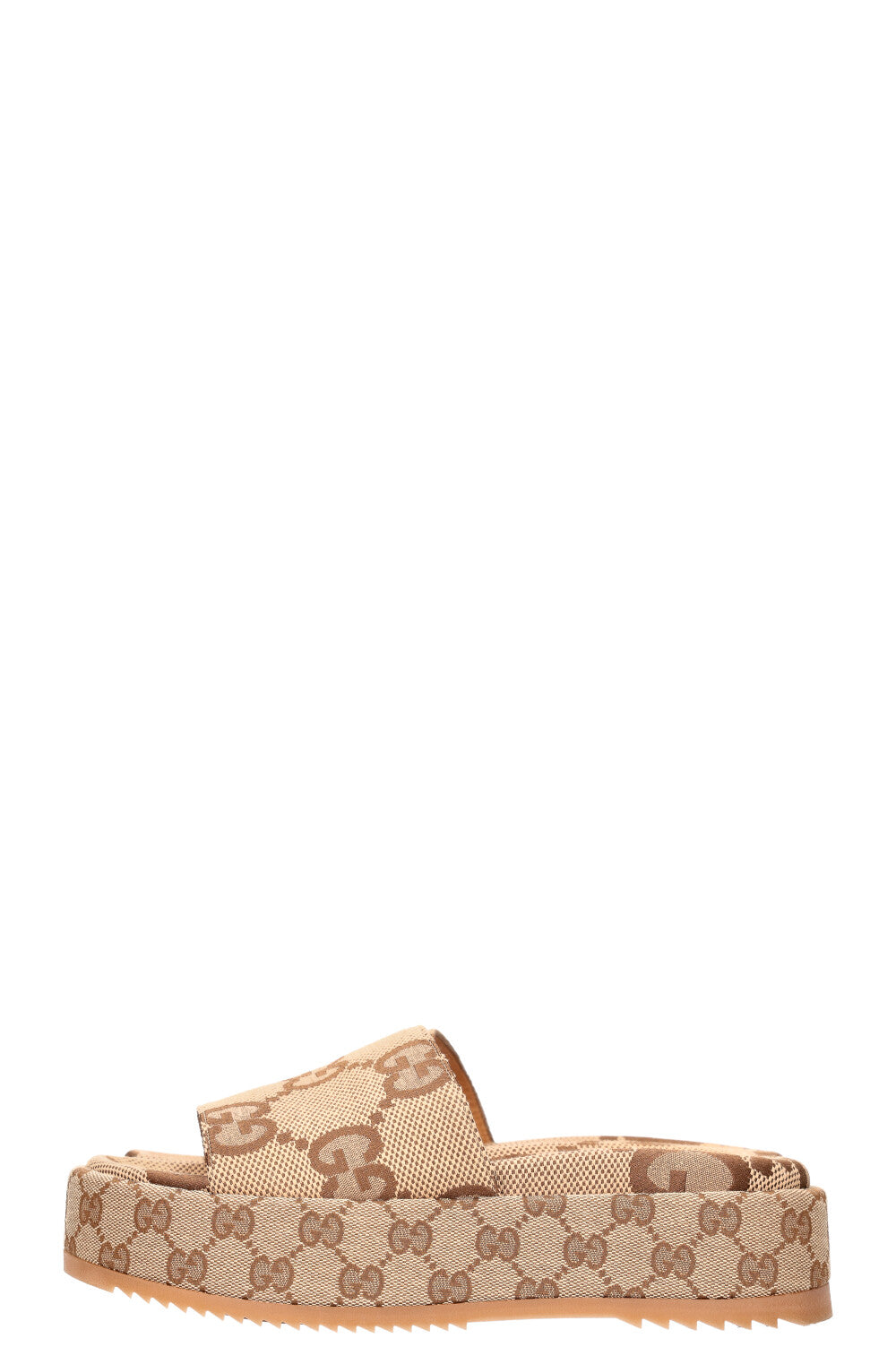 Luxury Gucci Trending 2025 Flats Macro GG Canvas Camel Ebony