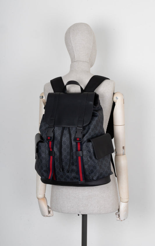 Luxury Gucci Trending 2025 Supreme GG Canvas Backpack Grey