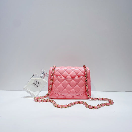 No.001508-Chanel Lambskin Square Mini Classic Flap