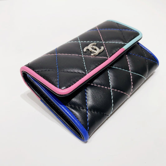 No.4217-Chanel Rainbow Piping Flap Card Holder