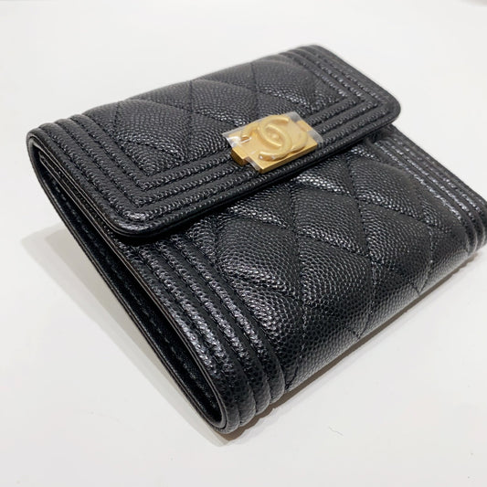 No.001656-2-Chanel Caviar Small Boy Flap Wallet (Brand New / 全新貨品)