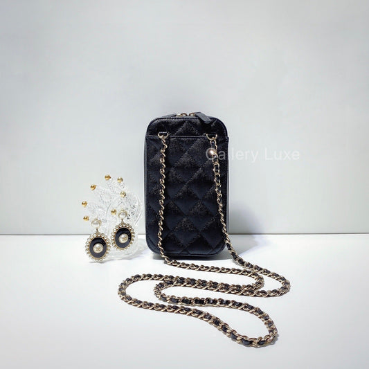 No.2533-Chanel Timeless Classic Phone Holder with Chain